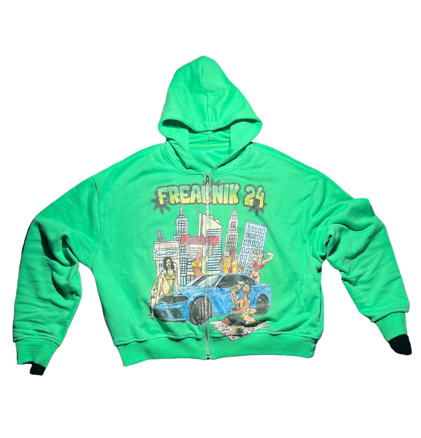 FREAKNIK 24 CROPPED ZIP-UP