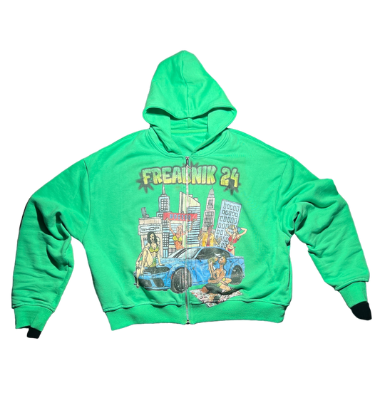 FREAKNIK 24 CROPPED ZIP-UP