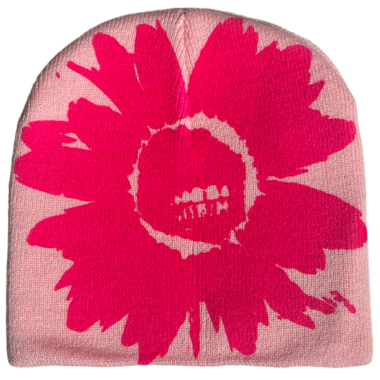 PINK DAISI333S BEANIE